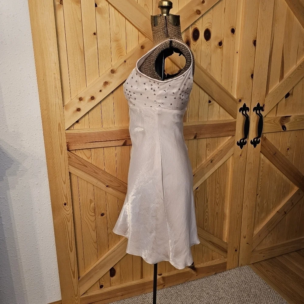 Jessica McClintock the sparkle mini Dress pastel sheer pink with sequins- y2k - Picture 12 of 14